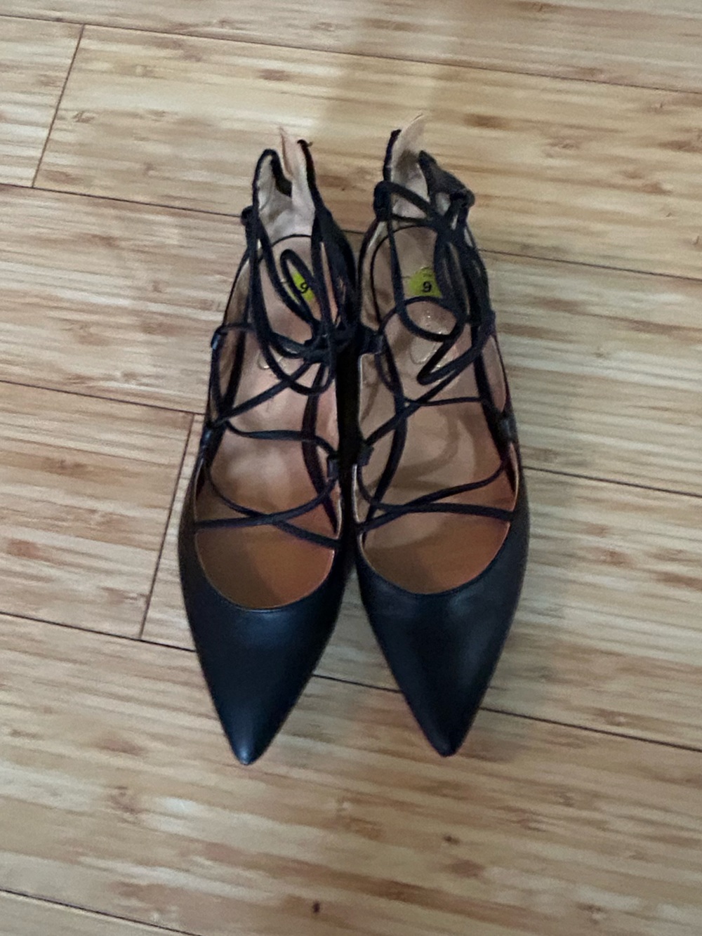 Jessica Simpson. Lace-Up Pointed Toe Women's Flats